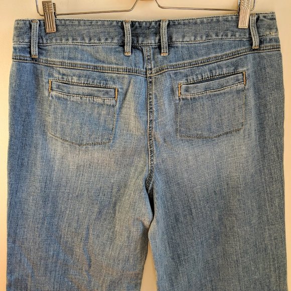 [Ann Taylor LOFT] Retro Front Flap Pockets Welt Back Pockets Denim Buttons Sz 10 - Picture 6 of 6
